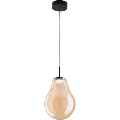 Suspension Led Noa 14W 1510Lm, Température 2700-4000K, Variable, Structure Métal Et Verre Borosilicate, Élégante Finition De Couleur Ambre. (1/3)
