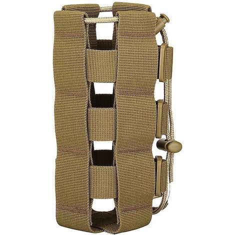 Verstellbare Wasserflaschentasche 300–800 ml, Khaki, 1 Stück, Militärstil, Nylon, wasserdichte Schultertasche, weiches Luftpolster-Tragesystem (1/5)