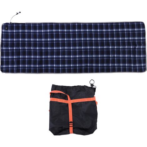 Couverture chauffante USB 5 zones velours cristal 3 niveaux de chaleur pour sac de couchage camping randonnée léger (1/4)