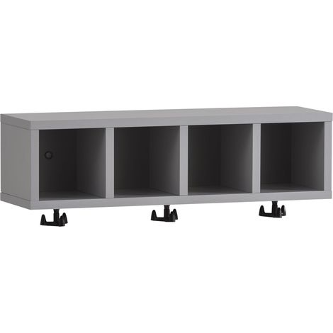Étagère murale, Gris platine, 59,8 x 17,6 x 20,2 cm (1/3)
