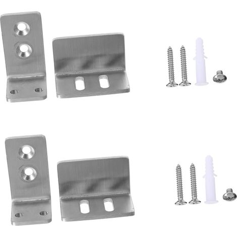 lot de 2 guide de sol pour porte coulissante, inox (1/5)