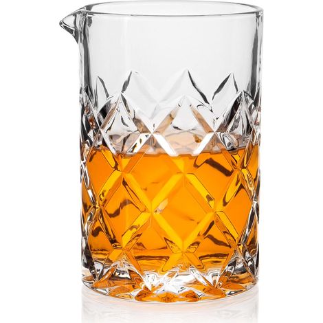 Verre à mélanger à cocktail, 550 ml, verre à mélanger en cristal, pichet à martini avec fond épais pour barmen (1/5)