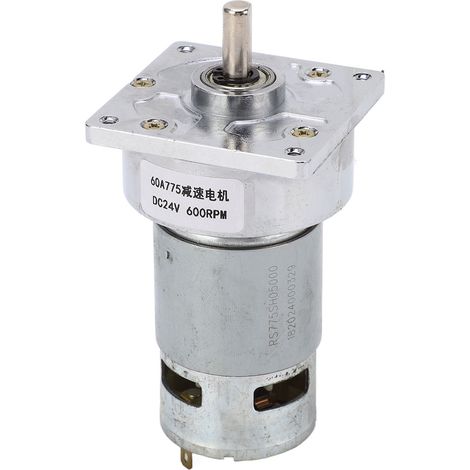 Moteur à vis sans fin autobloquant 24V DC, bobine en laiton, couple élevé, réducteur de vitesse 3.8A 600 tr/min 1.6 kg·cm, sens horaire/antihoraire (1/5)
