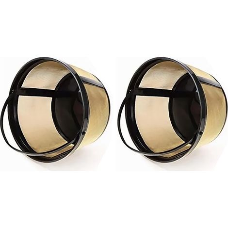 Kaffeefilter aus Edelstahl, wiederverwendbarer Kegel-Kaffeefilter, Gold, für Kaffeemaschinen, für Zuhause (1/5)