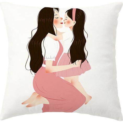 Filiyano – oreiller cadeau pour la – Taie d'oreiller cadeau pour la fête des mères (45 x 45 cm) taille : P164-09 (1/5)