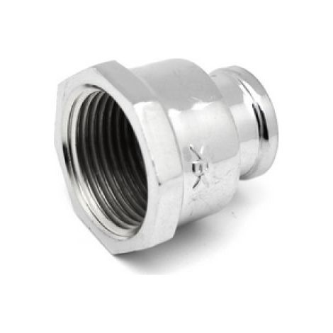 MANICOTTO RIDOTTO DIRITTO FF IN OTTONE CROMO IBP 3/4&quot x 1/2&quot