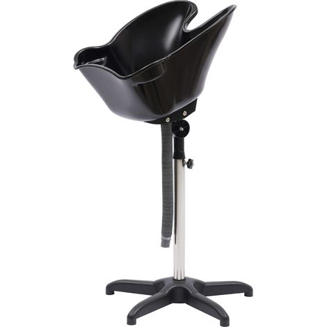 Lavabo mobile en plastique - Lavabo de coiffeur réglable en hauteur - Lavabo portable avec tuyau de vidange - Lavabo réglable à 180° pour salons de coiffure (1/5)