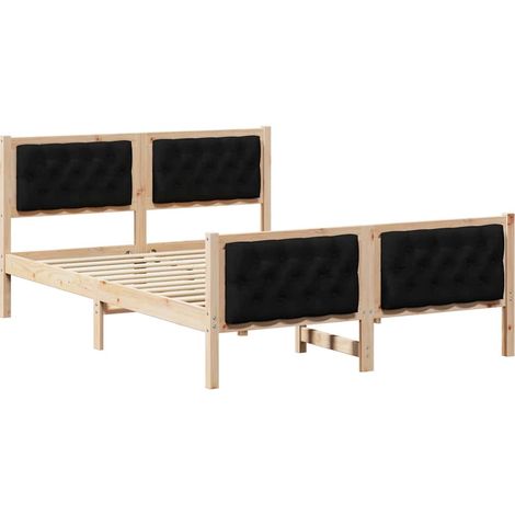 Maison Exclusive - Estructura de cama Negro 150 x 200 cm Madera d