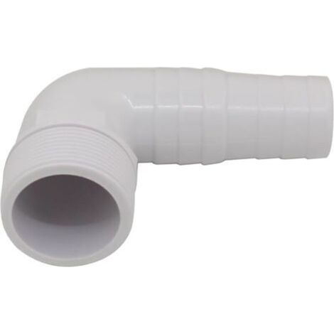 Pair Raccord cannelé tuyau arrosage coudé à 90 degrés ABS 32 38 mm pour piscine jardin connecteur de tuyau souple flexible L plastique tuyaux universel plomberie cuivre adaptateur pompe eau robinet (1