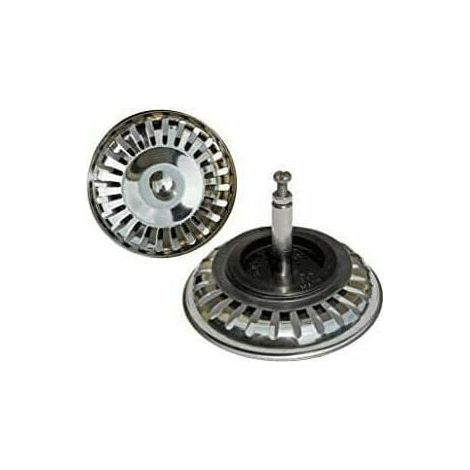 2PCS Bonde à panier universelle 8 cm Filtre à Évier de Cuisine en Acier Inoxydable Filtre Bouchon d'Évier à Double Couche Égouttoir Dévier pour Cuisine et Salle de Bain (1/4)