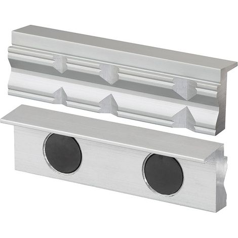 Paire mors magnetiques aluminium couvre prisme pour etau 125mm 0520/125P