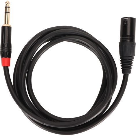 Câble XLR mâle vers TRS 6,35 mm symétrique (1/4 pouce) pour accordeur de guitare électrique et microphone, 2 mètres-AquaForge (1/5)