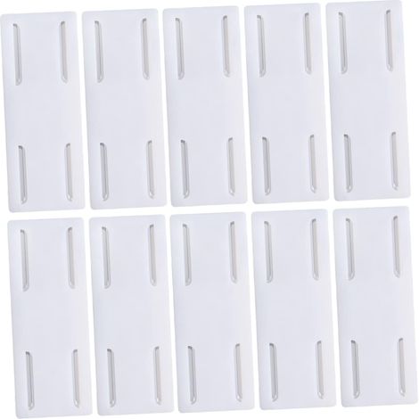 10pièces Fixateur Mural Adhésif Pour Prises Électriques De Support De Rangement Pour Multiprise Et Routeur Wifi Installation Facile Perçage Pour Maison Et Bureau Blanc (1/5)