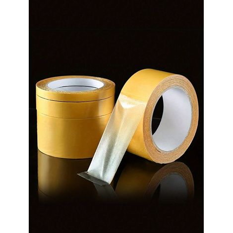 Lot de 2 pièces, Ruban adhésif double face transparent résistant et imperméable de 3cm20m, Adhésif multifonction pour mur, verre, métal et bois (1/4)