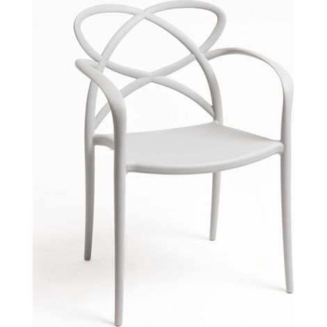 Sillas Comedor - Silla Vella con Reposabrazos - Gris claro (1/5)