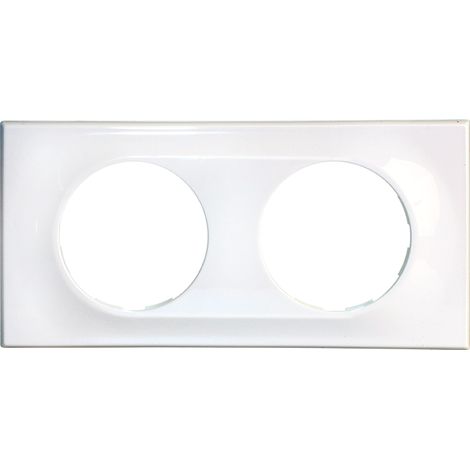 COMETE Plaque 2 postes Classic White EUR'OHM 61197