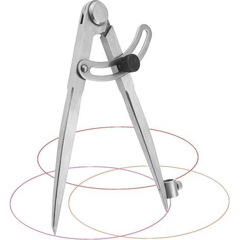 Compas Menuisier 20 cm, Compas Menuisier Professionnel pour Cercles de Dessin, Menuiserie, Travail Du Métal et Travail Du Cuir (1/5)