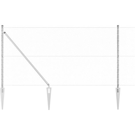 Maison Exclusive - Schweißdrahtzaun mit Spikes 100 x 1,4 m (B x H