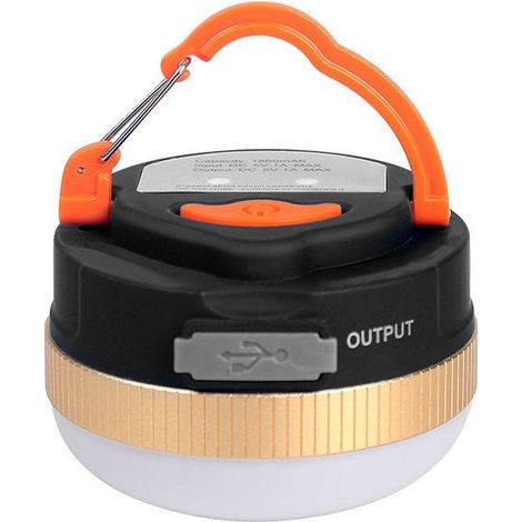 Lot de 2 Lampe camping, LED extérieur, rechargeable, étanche, aimant, crochet, tente, pêche, randonnée, urgence (1/5)