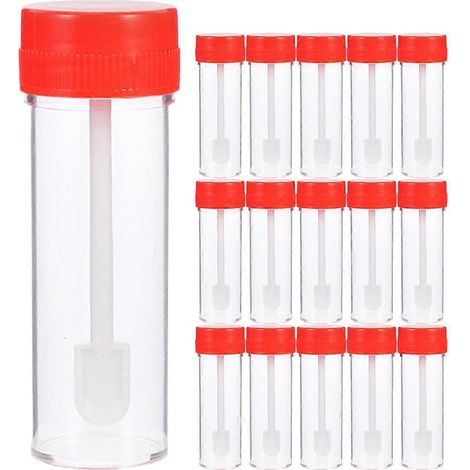30 gobelets à urine avec couvercles (25 ml)-8.00X2.50X2.50CM