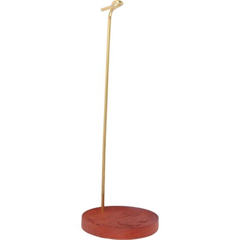 Räucherstäbchenhalter aus Rosenholz mit Ascheauffangschale und Messingständer – Dekoration mit floralem Muster für Zuhause, Tempel und Yogastudios (1/5)