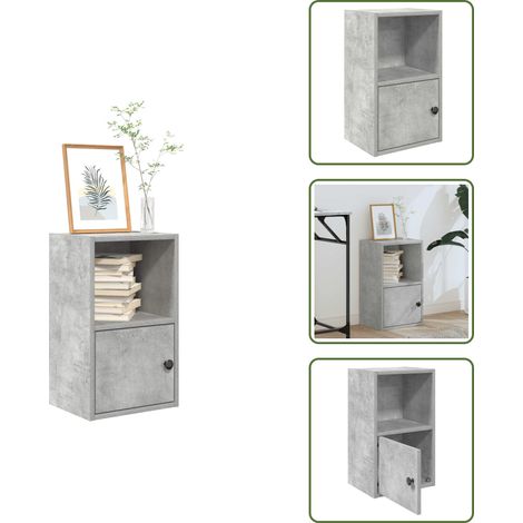 Bücherregal Betongrau 31x24x52 cm Holzwerkstoff - Bücherregal - Bücherregale - Bücherschrank - Lagerschrank (1/5)