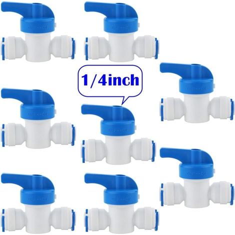 Stück Inline-Absperrventile/Absperrventile für 1/4"-LDPE-Schläuche von Kühl- und Gefrierschränken sowie für Umkehrosmose-Wasserfiltersysteme