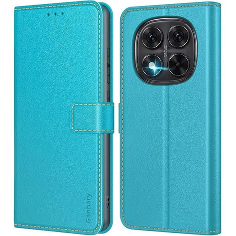 Handyhülle Note14Pro4G Klapphülle Leder Redmi Note 14 Pro 4G Azurblau (1/5)
