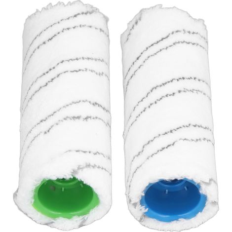 Brosse de rechange pour nettoyeur de sols durs, rouleau en microfibre lavable, utilisable à sec ou humide, compatible avec Kärcher FC3, FC3D, FC5, FC5D et FC7 (gris). (1/5)