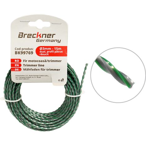 Filo quadrato ritorto per decespugliatore 3mmx15m Breckner Germany (1/3)