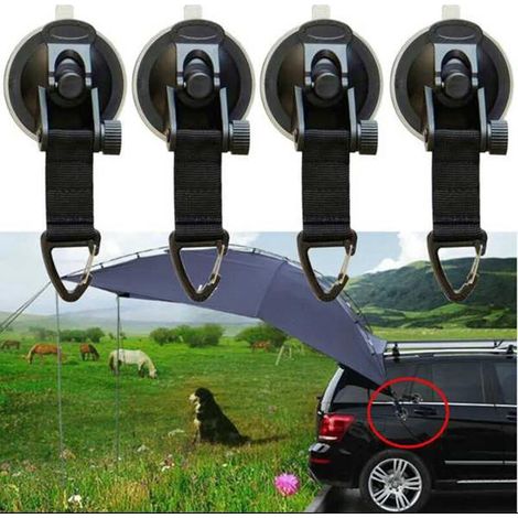 Paquet de 4 ventouses pour tente d'auvent de voiture (1/5)