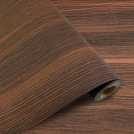 PVC Flooring Adhesive Wood Effect Vinyl Floor Sticker 40 x 300 cm Water & Stain Resistant for Bedroom, Living Room, Kitchen, Office DIY Roll (1/5)