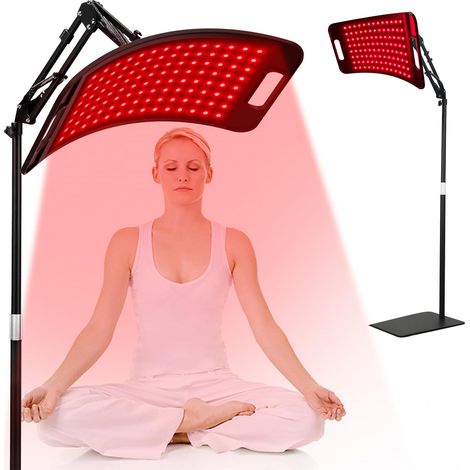 Thérapie par lumière rouge pour le corps : coussin de luminothérapie infrarouge avec support LED 660 nm et appareil de luminothérapie infrarouge 850 nm pour soulager les douleurs corporelles et la san