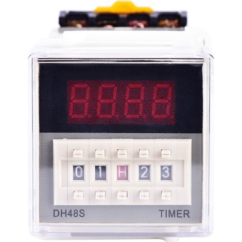 DH48S‑2Z Relais temporisé double à affichage numérique 220 V avec base de prise (1/5)
