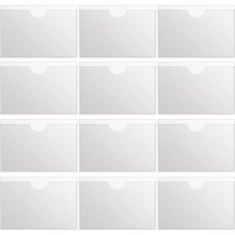 Porte-documents, en PVC transparent, adaptés au maintien de documents, format 6x10 cm (lot de 12). (1/5)