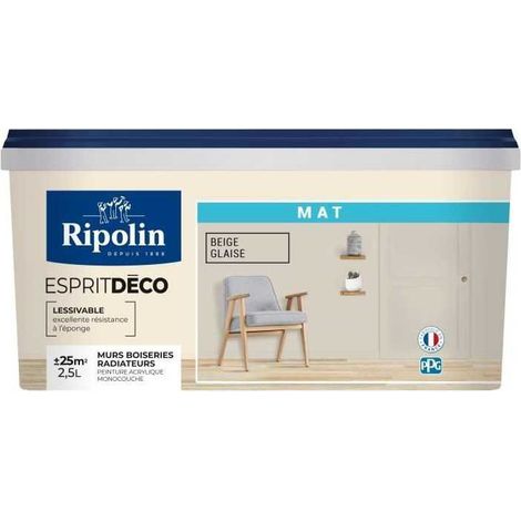 Ripolin pintura mural beige arcilla 2,5 litros mate (1/3)