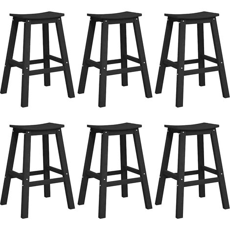 Maison Exclusive - Set Bar da Giardino 6 pcs Nero HDPE