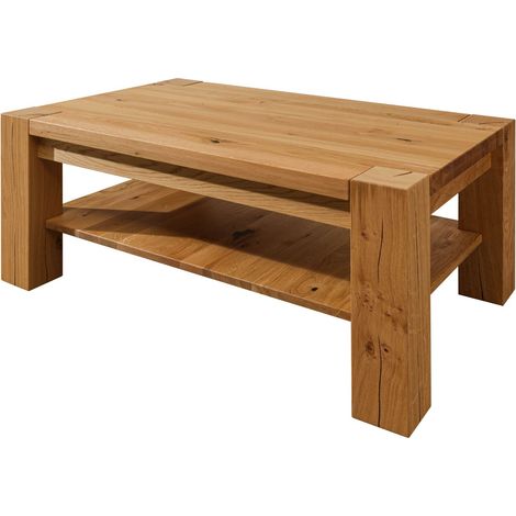 Couchtisch Wildeiche 110x70x45 braun geölt KENT 315