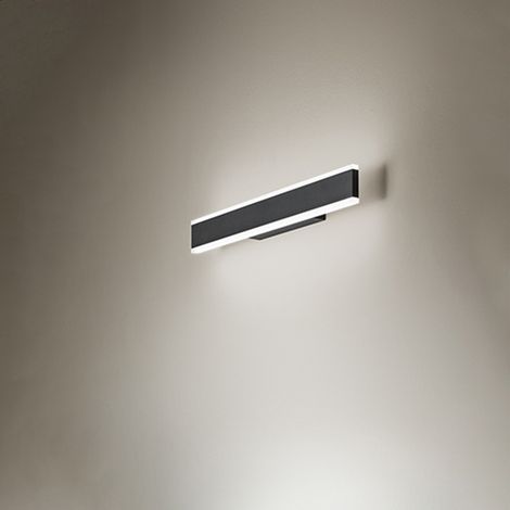 Applique LED 24W 1920LM CCT 3000K 4000K 6000K Kante in alluminio verniciato nero 61cm (1/2)