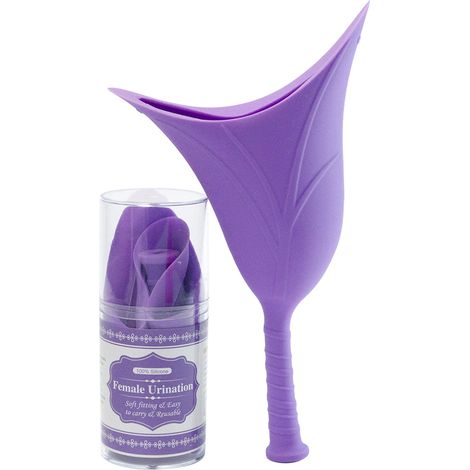 Pissebec pour femme en silicone pliable, entonnoir urinaire féminin réutilisable, dispositif de miction portable, pratique pour voyager, camping et randonnée (1/5)