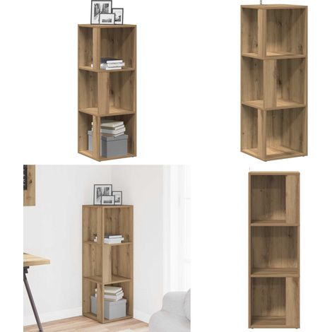 vidaXL Eckregal Artisan-Eiche 33x33x100 cm Holzwerkstoff (1/5)