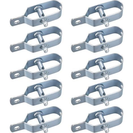 Lntyq 10 Pièces Tendeur Grillage, Tendeur de Clôture, Tendeurs à Fil Barbelé, Kit de Connecteurs Tendeur de Corde pour Fil de Tension (Couleur argent) (1/5)