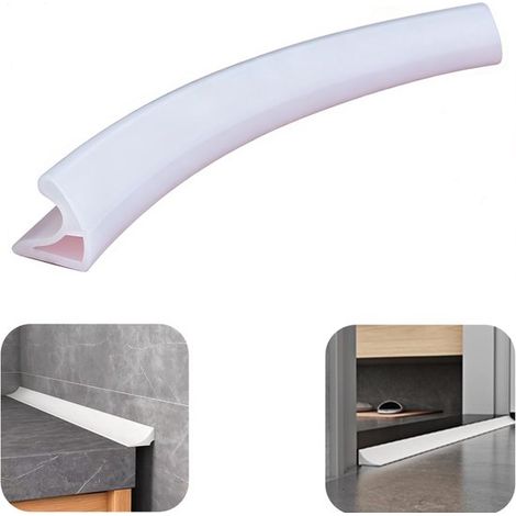 Bandes d'étanchéité silicone 3 x 2 cm - barrières anti-fuite autocollantes, blanches (1/5)