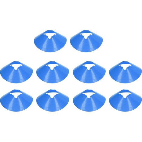 Lot de 10 disques de football de 8 cm, grands cônes de marquage, disques d'entraînement pour les coins et obstacles. (1/5)