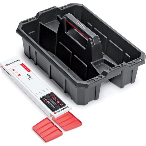 Kistenberg Werkzeugtrage Werkzeugbox Träger Koffer Tragekasten leer Cargo Plus, Version: KCA50S, 495 x 345 x 210 (1/5)
