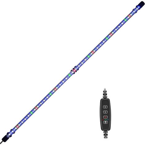 1 Lampe Aquarium Submersible LED,Minuterie 3 Modes,84 LEDs Dimmable,Eau Douce Marine