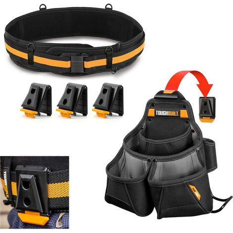 Toughbuilt ClipTech Clip Tech Framers Roofers Pouch Belt and Set of Clips (1/5)