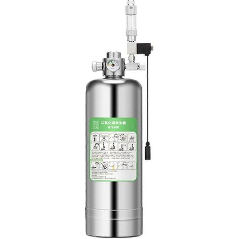 Générateur de CO2 pour aquarium DIY, vanne électromagnétique, bulles, plantes aquatiques, générateur de CO2 à réaction, cylindre en acier (UE) (1/5)