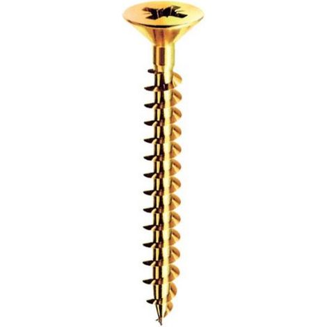 cf 50 pcs Vis de panneau tA te plate en acier plaquA  laiton Vis A  bois 2,5x16 mm