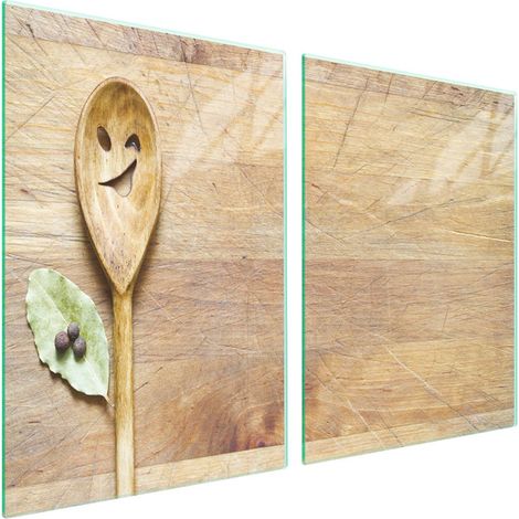 Glasschutzplatte für den Herd 2x45x52 Löffel (1/5)